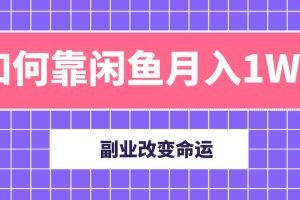 主业成就人生，副业改变命运！分享我是如何靠闲鱼月入10000+（完结）