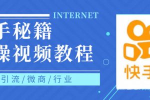 快手上热门秘籍视频教程，0基础学会掌握快手短视频上热门规律