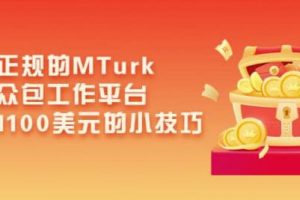 利用正规的MTurk微型众包工作平台，月赚1100美元的小技巧