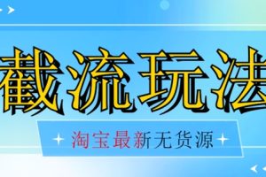 首发价值2980最新淘宝无货源不开车自然流超低成本截流玩法日入300+【揭秘】